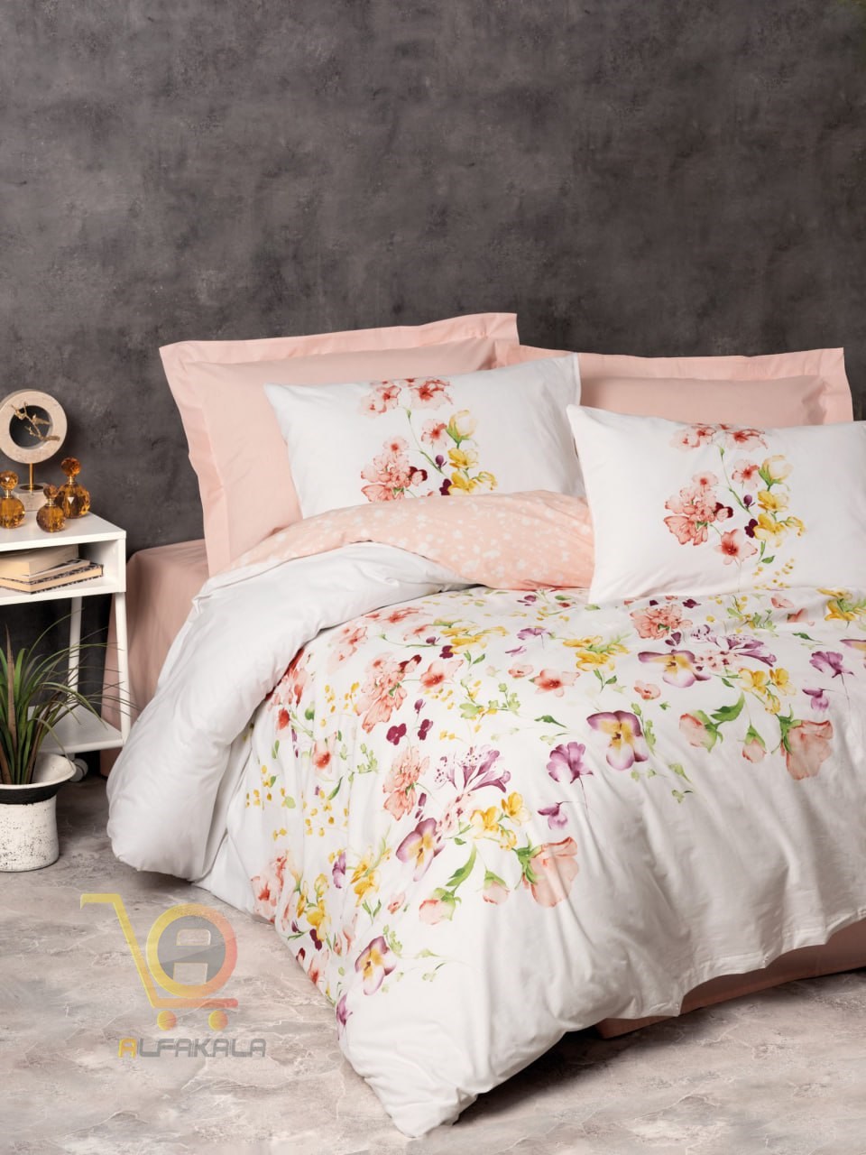 روتختی با عکس گل رنگ گلبهی