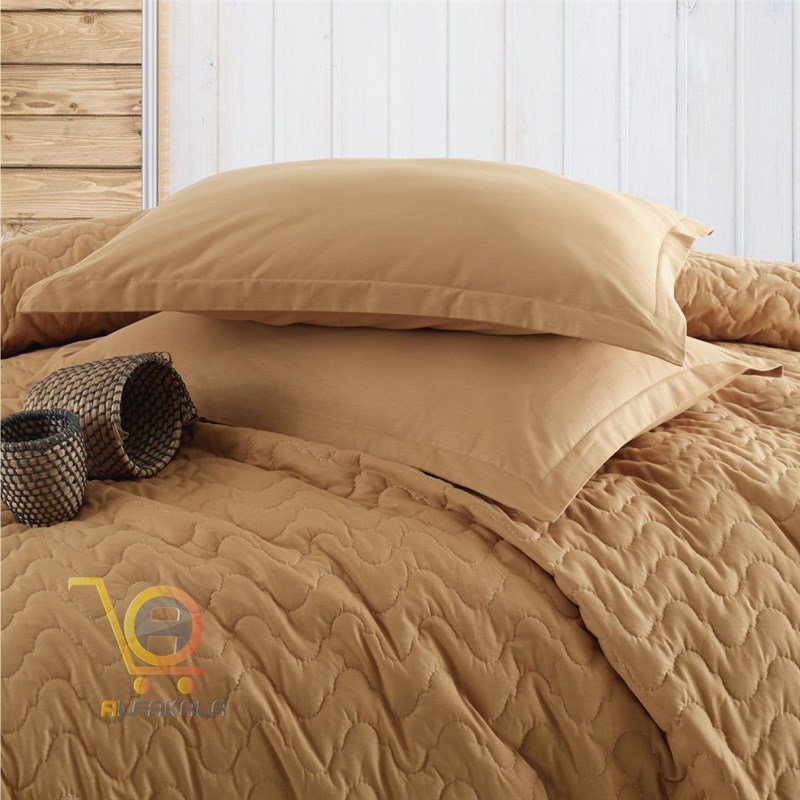 روتختی دونفره پنبه دوزی رنگ خردلی طرح Atana v4