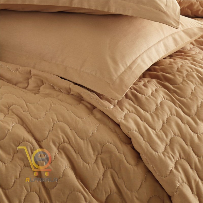 روتختی دونفره پنبه دوزی رنگ خردلی طرح Atana v4