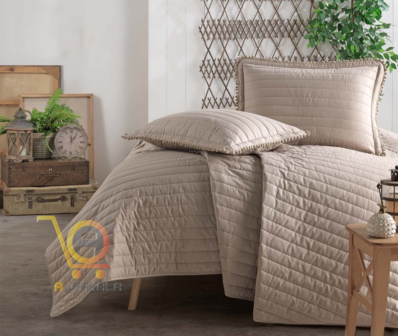 ست روانداز دونفره و یک نفره پنبه دوزی طرح Pedra v5